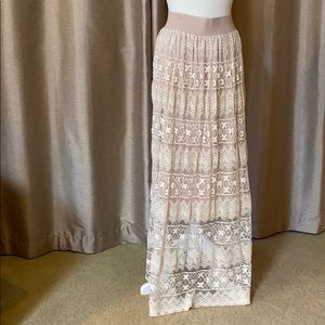 Lace maxi skirt